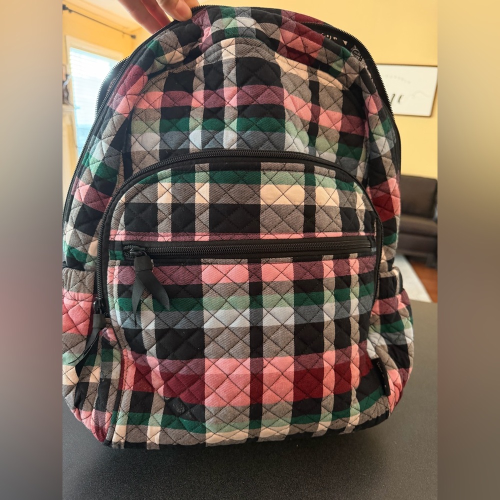 Vera Bradley Campus Backpack Ribbons Plaid